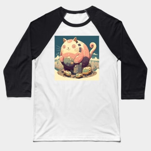 Chubby Catzilla Baseball T-Shirt